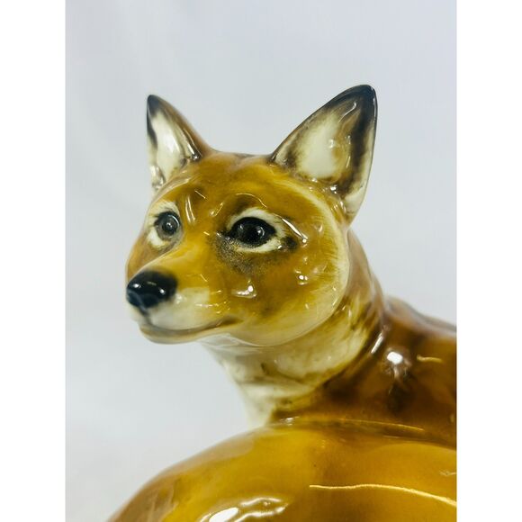 Vintage Hutschenreuther Germany Porcelain Figurine K Tutter Pair Foxes - Picture 4 of 12